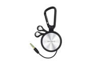 Sony MDR-KX70LW/B Bud Style Headphone with Carabiner
