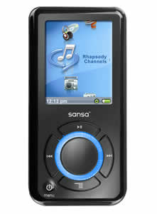 SanDisk Sansa e260R Rhapsody 4GB MP3 Player User Manual