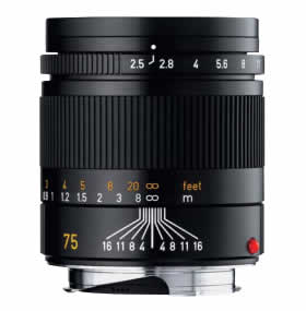 Leica Summarit-M 75 mm f/2.5 Lens