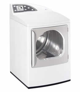 GE DPGT750ECWW Profile Harmony King-size Electric Dryer